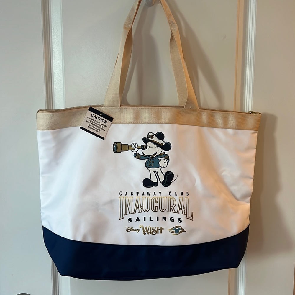 NEW WITH TAGS - Disney Cruise Line Inaugural Castaway Club - Wish Tote Bag